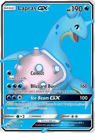 Lapras GX (Full Art) 139 - Holofoil SM Base Set - Ultra Rare
