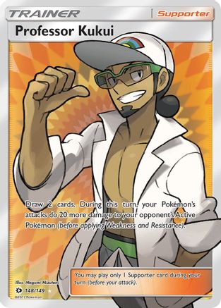 Professor Kukui (Full Art) 148 - Holofoil SM Base Set - Ultra Rare