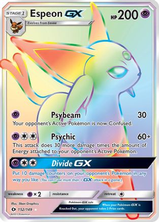 Espeon GX (Secret) - Holofoil SM Base Set - Secret Rare
