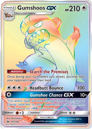 Gumshoos GX (Secret)/149 - Holofoil SM Base Set - Secret Rare