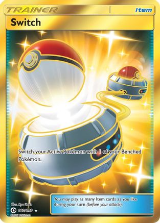 Switch (Secret) 160/149 - Holofoil SM Base Set - Secret Rare