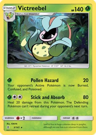 Victreebel 003 - Reverse Holofoil SM Guardians Rising - Rare