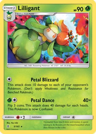 Lilligant 005/145 SM Guardians Rising - Rare