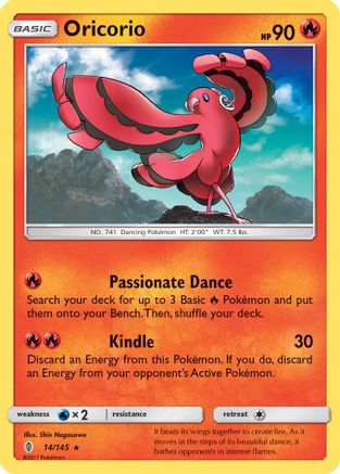Oricorio (14) (14) 014/145 - Reverse Holofoil SM Guardians Rising - Rare