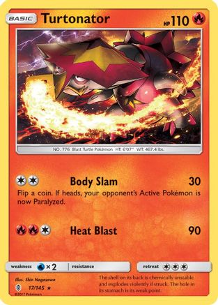 Turtonator/145 - Reverse Holofoil SM Guardians Rising - Rare