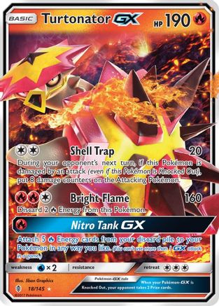Turtonator GX 018 - Holofoil SM Guardians Rising - Ultra Rare
