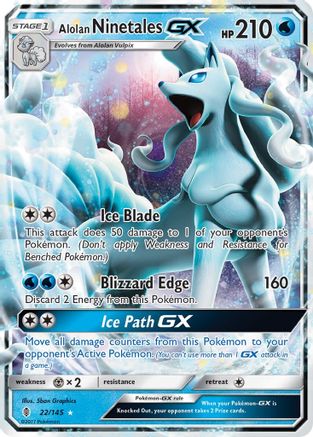 Alolan Ninetales GX 022 - Holofoil SM Guardians Rising - Ultra Rare