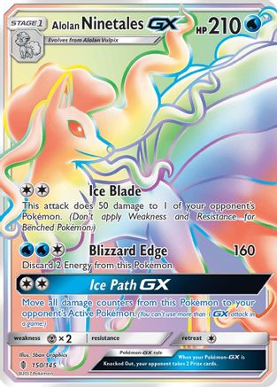 Alolan Ninetales GX (Secret) - Holofoil SM Guardians Rising - Secret Rare