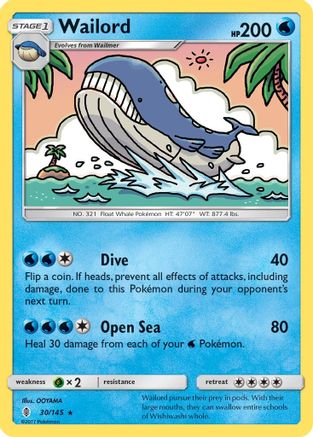 Wailord 030 SM Guardians Rising - Rare