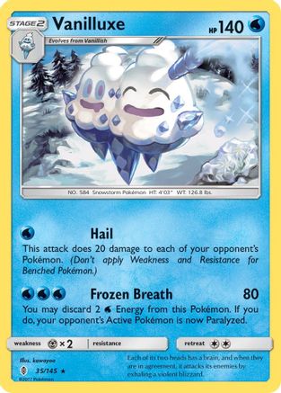 Vanilluxe - Reverse Holofoil SM Guardians Rising - Rare