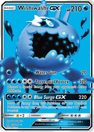 Wishiwashi GX (Full Art) - Holofoil SM Guardians Rising - Ultra Rare