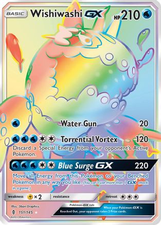 Wishiwashi GX (Secret) - Holofoil SM Guardians Rising - Secret Rare