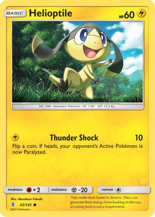 Helioptile - Reverse Holofoil SM Guardians Rising - Common