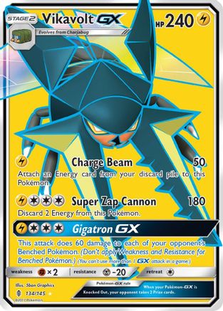 Vikavolt GX (Full Art) - Holofoil SM Guardians Rising - Ultra Rare