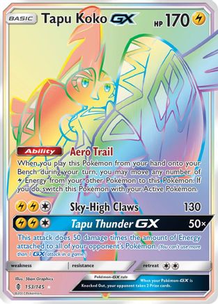 Tapu Koko GX (Secret) - Holofoil SM Guardians Rising - Secret Rare