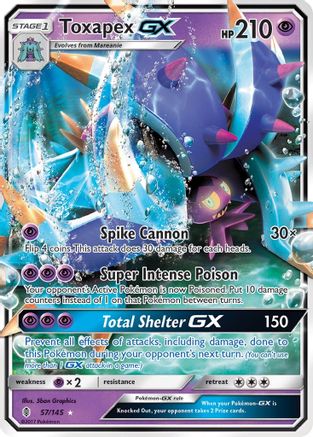 Toxapex GX 057 - Holofoil SM Guardians Rising - Ultra Rare