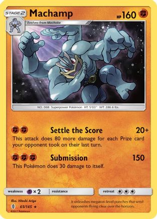 Machamp 065 - Reverse Holofoil SM Guardians Rising - Holo Rare