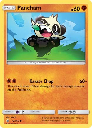 Pancham 072/145 - Reverse Holofoil SM Guardians Rising - Common