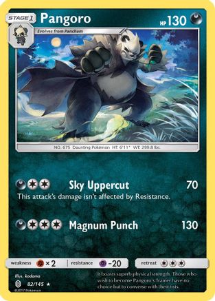 Pangoro 082 - Reverse Holofoil SM Guardians Rising - Rare