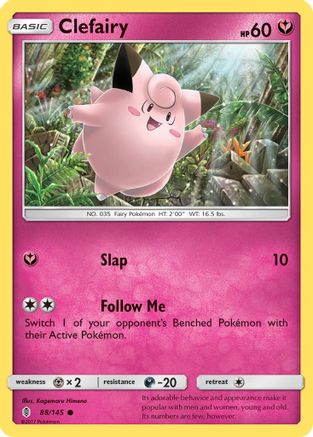 Clefairy 088 - Reverse Holofoil SM Guardians Rising - Common