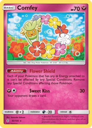 Comfey 093 - Reverse Holofoil SM Guardians Rising - Holo Rare