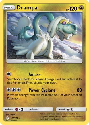 Drampa 097 - Reverse Holofoil SM Guardians Rising - Holo Rare