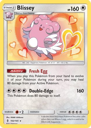 Blissey 102 - Holofoil SM Guardians Rising - Holo Rare