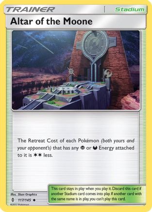 Altar of the Moone 117 - Reverse Holofoil SM Guardians Rising - Uncommon