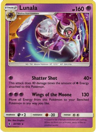 Lunala - 61/145 (Cracked Ice Holo)/145 - Holofoil Deck Exclusives - Holo Rare