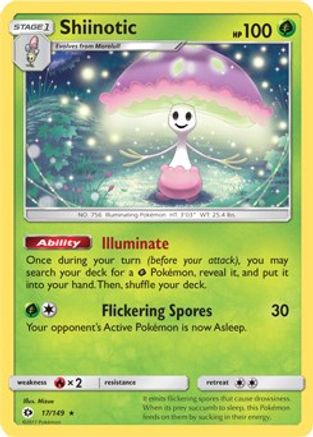 Shiinotic - 17/149 (SM Base Set)/149 Deck Exclusives - Rare