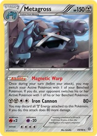Metagross - 49/98 (XY Ancient Origins)/098 - Holofoil Deck Exclusives - Holo Rare