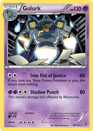 Golurk - 46/101 (BW Plasma Blast)/101 Deck Exclusives - Rare