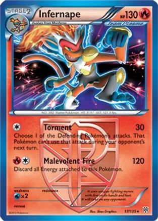 Infernape (BW Plasma Storm) 017/135 Deck Exclusives - Rare