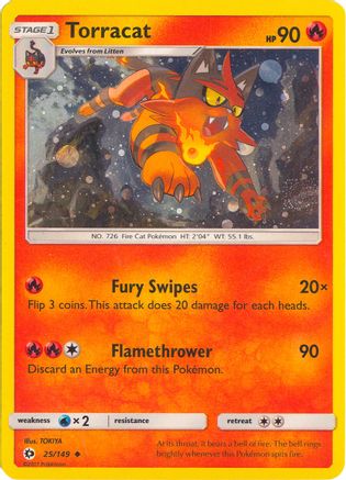 Torracat - 25/149 (Cosmos Holo)/149 - Holofoil League & Championship Cards - Promo
