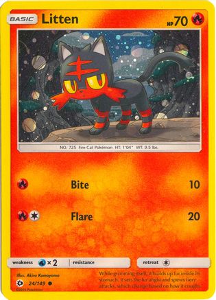 Litten (Cosmos Holo) 024/149 - Holofoil Miscellaneous Cards & Products - Promo
