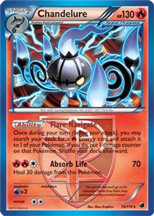 Chandelure (BW Plasma Freeze) 016/116 Deck Exclusives - Rare