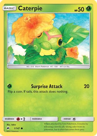 Caterpie 001 SM Burning Shadows - Common