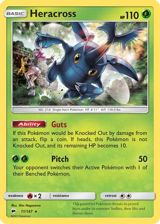 Heracross 011 SM Burning Shadows - Rare
