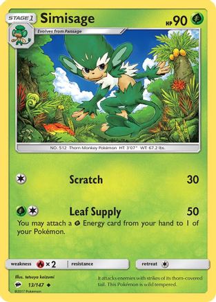 Simisage 013/147 SM Burning Shadows - Uncommon