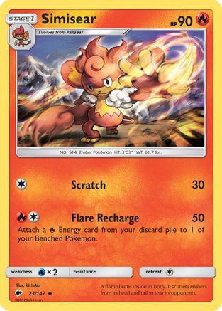 Simisear SM Burning Shadows - Uncommon