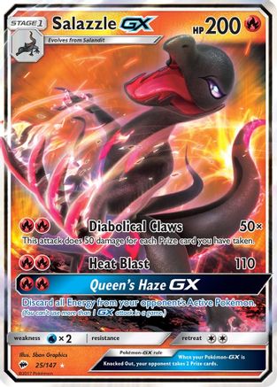 Salazzle GX 025 - Holofoil SM Burning Shadows - Ultra Rare