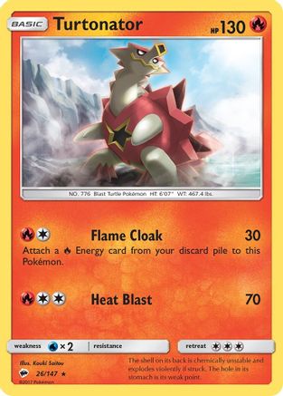 Turtonator - Reverse Holofoil SM Burning Shadows - Rare