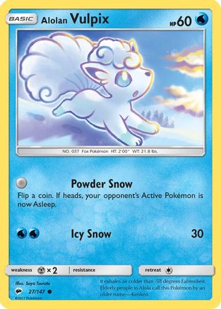Alolan Vulpix 027 SM Burning Shadows - Common