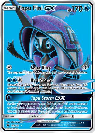 Tapu Fini GX (Full Art)/147 - Holofoil SM Burning Shadows - Ultra Rare