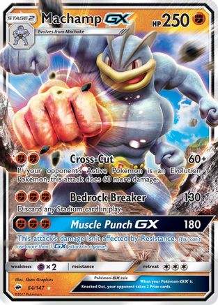Machamp GX 064 - Holofoil SM Burning Shadows - Ultra Rare
