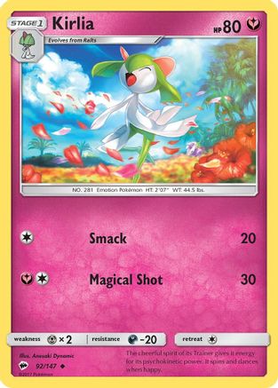 Kirlia 092 SM Burning Shadows - Uncommon