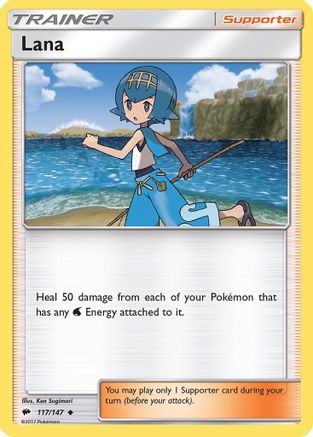 Lana 117 - Reverse Holofoil SM Burning Shadows - Uncommon