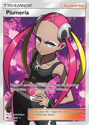 Plumeria (Full Art) 145/147 - Holofoil SM Burning Shadows - Ultra Rare