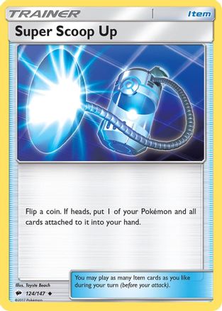Super Scoop Up 124 - Reverse Holofoil SM Burning Shadows - Uncommon
