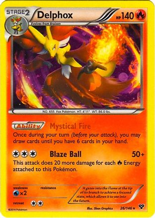Delphox - 26/146 (Cosmos Holo)/146 - Holofoil Blister Exclusives - Promo